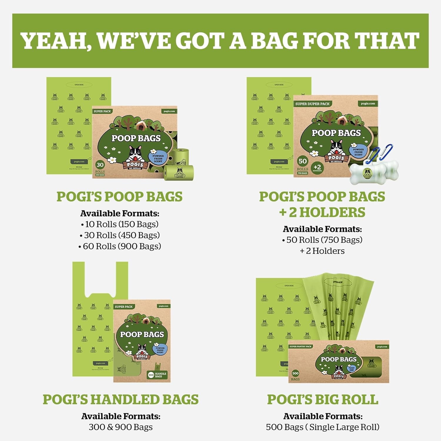 Pogi’s Poo-Pickup Pouches: The Ultimate Stink-Stoppers for Your Furry Friend's Business – 300 Superhero Bags Ready to Save the Day!